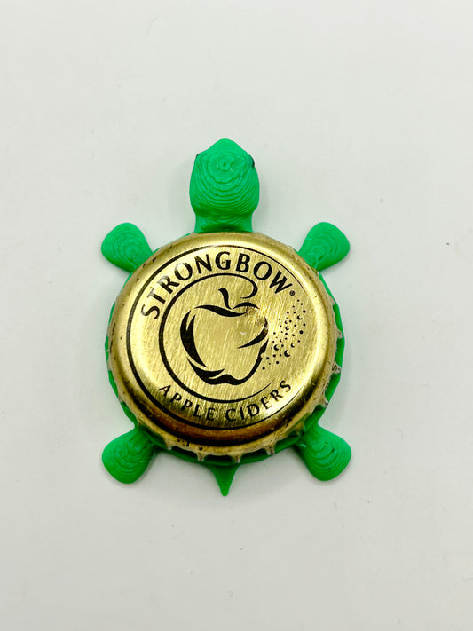 Strongbow Apple Cider (Gold) - Bottle Cap Magnet Turtle