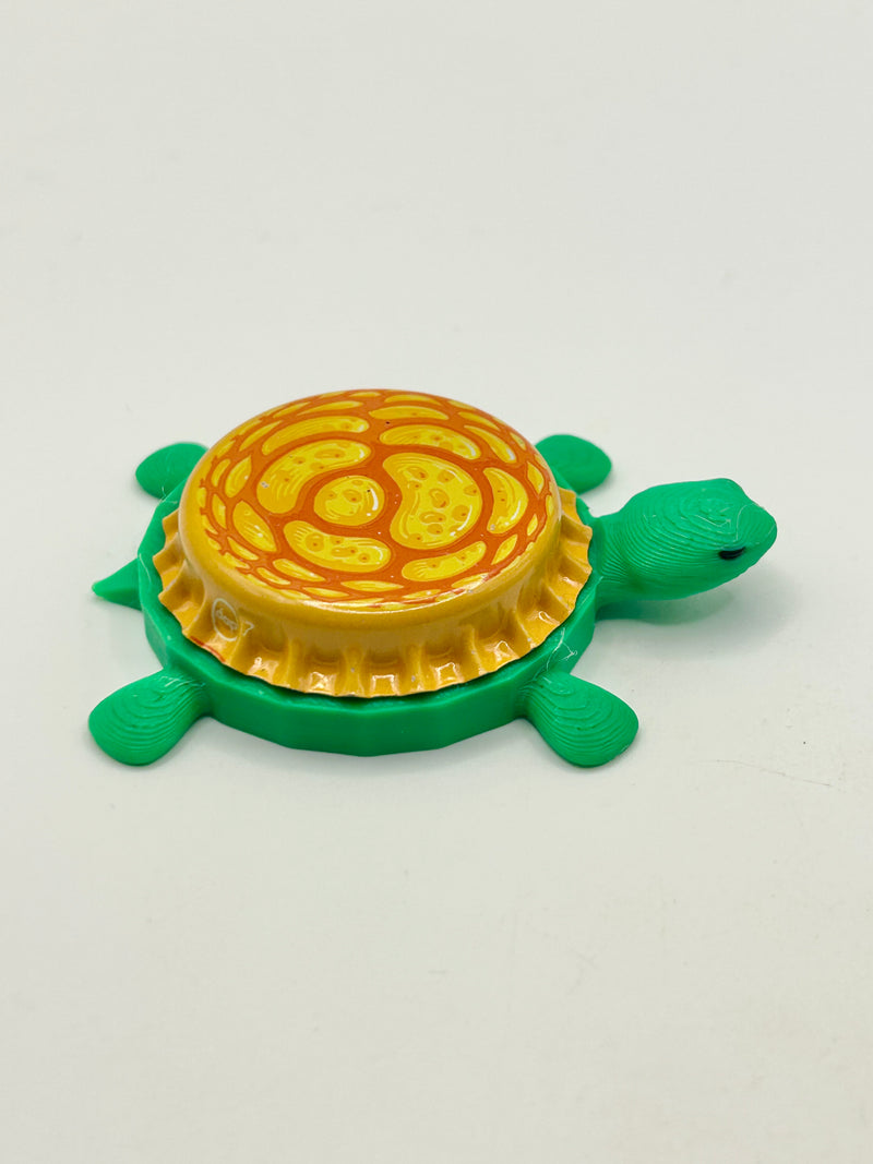 Wicked Weed (Orange) - Bottle Cap Magnet Turtle Shell Shocked Art