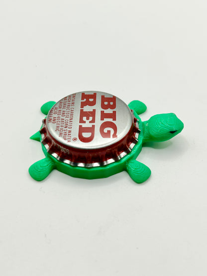 Big Red Soda (Red Trim) - Bottle Cap Magnet Turtle Shell Shocked Art
