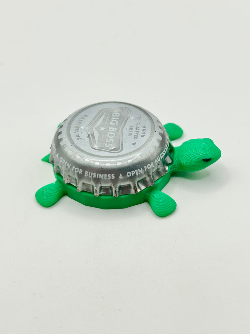 Big Boss Brewing - Bottle Cap Magnet Turtle Shell Shocked Art