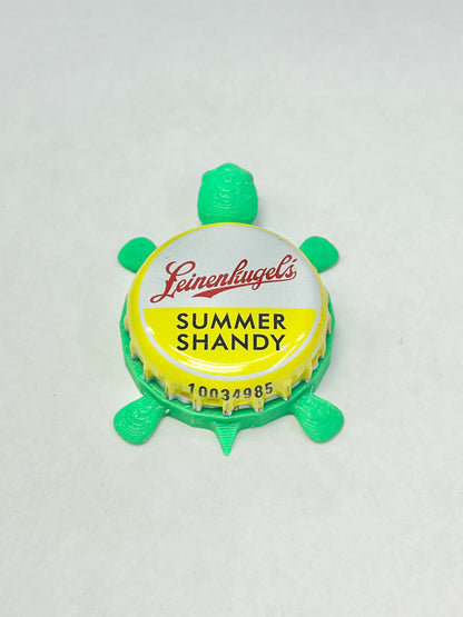 Leinenkugel's Summer Shandy - Bottle Cap Magnet Turtle Shell Shocked Art