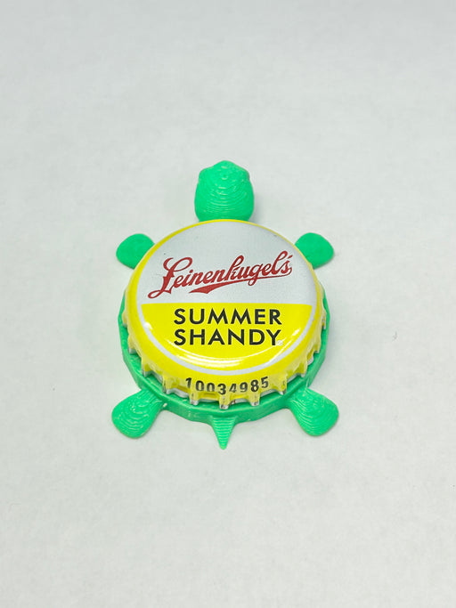 Leinenkugel's Summer Shandy - Bottle Cap Magnet Turtle Shell Shocked Art