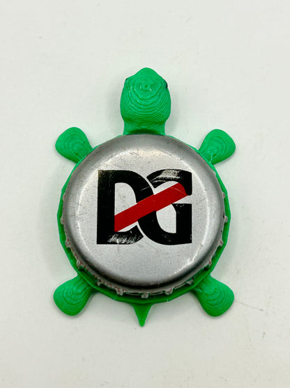 DG Jamaican Kola - Bottle Cap Magnet Turtle Shell Shocked Art