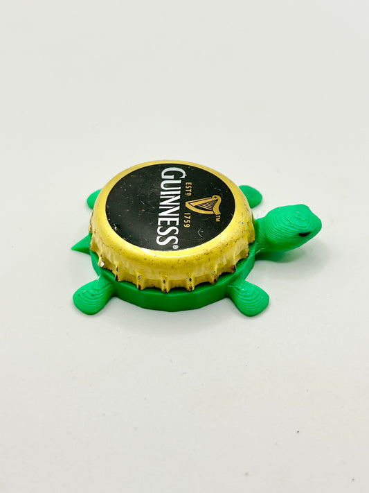 Guinness (Gold Trim) - Bottle Cap Magnet Turtle