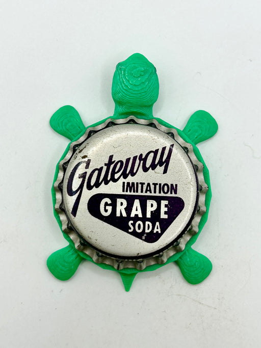Gateway Grape Soda - Bottle Cap Magnet Turtle Shell Shocked Art