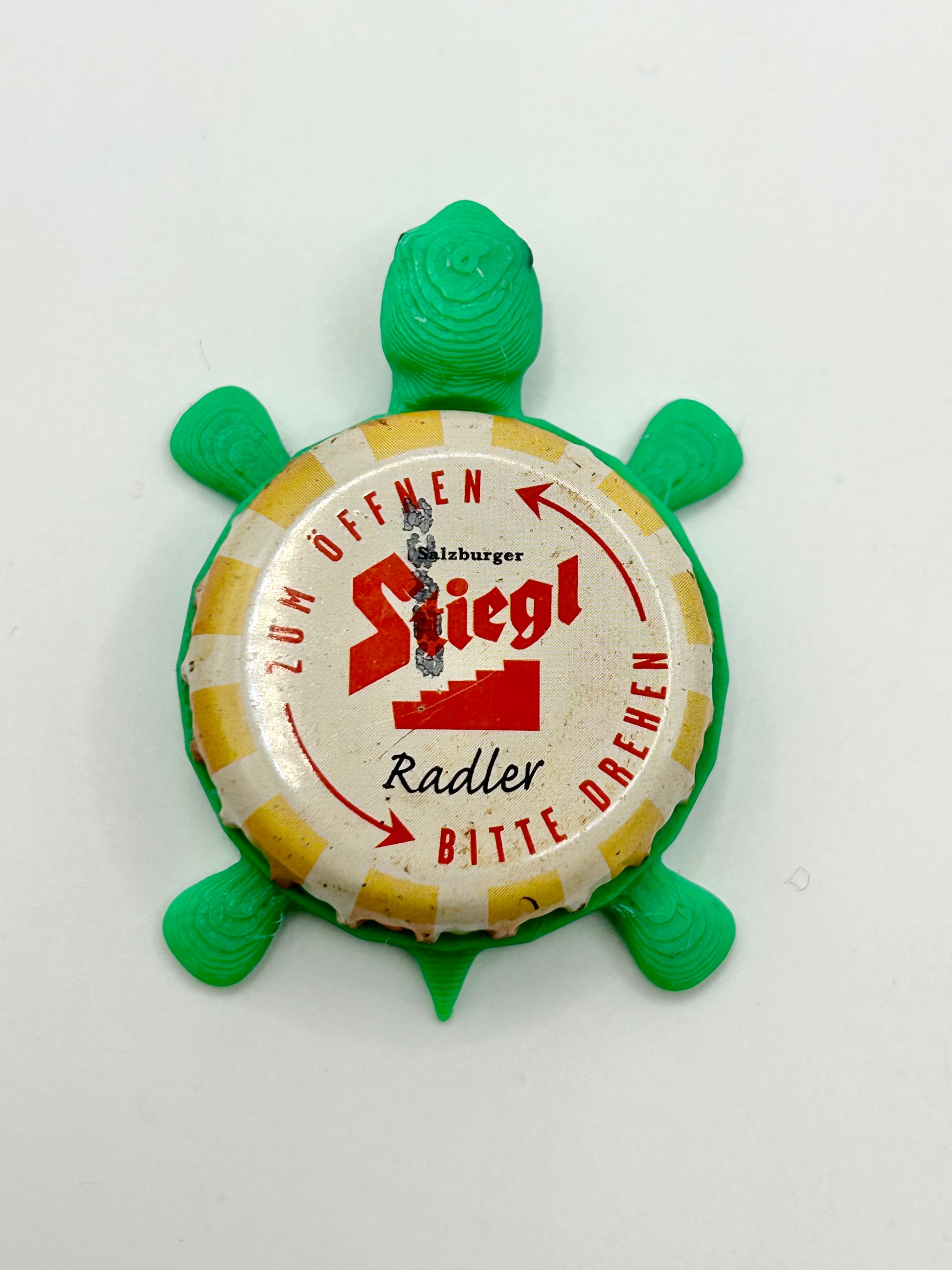 Stiegl Radler Beer (Austrian Beer) - Bottle Cap Magnet Turtle Shell Shocked Art