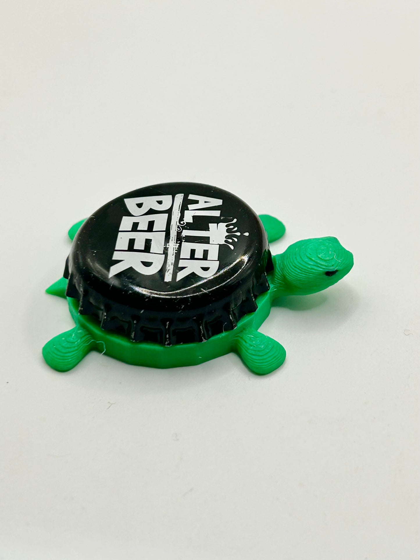 Alter Beer - Bottle Cap Magnet Turtle Shell Shocked Art