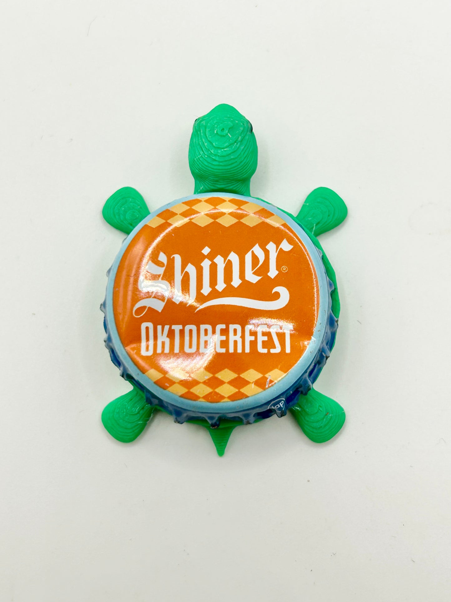 Shiner Oktoberfest - Bottle Cap Magnet Turtle