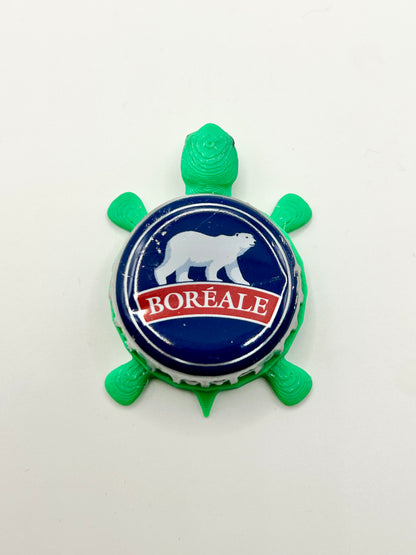 Boreale Beer (Red) - Bottle Cap Magnet Turtle Shell Shocked Art