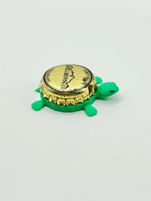 Odell Brewing Co (Vintage Gold) - Bottle Cap Magnet Turtle Shell Shocked Art