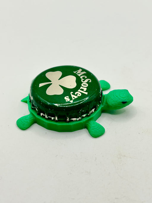 McSorley’s Beer - Bottle Cap Magnet Turtle Shell Shocked Art