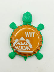 Red Hook Wit - Bottle Cap Magnet Turtle Shell Shocked Art