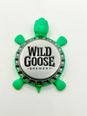 Wild Goose Brewery - Bottle Cap Magnet Turtle Shell Shocked Art