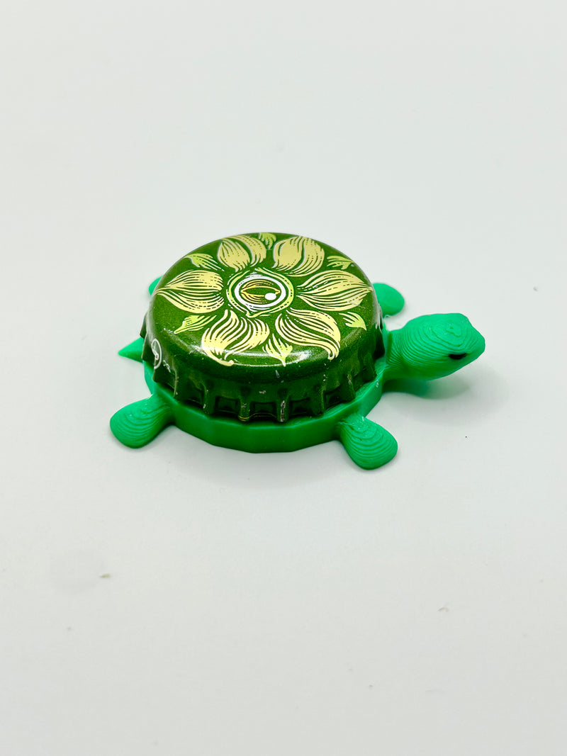 Wicked Weed Freak of Nature - Bottle Cap Magnet Turtle Shell Shocked Art