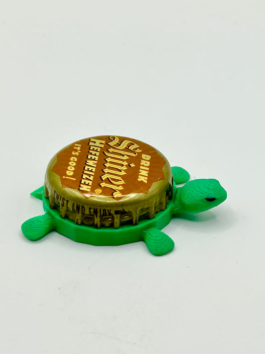 Shiner Hefeweizen - Bottle Cap Magnet Turtle