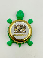 Weihenstephaner (Gold Border) - Bottle Cap Magnet Turtle Shell Shocked Art