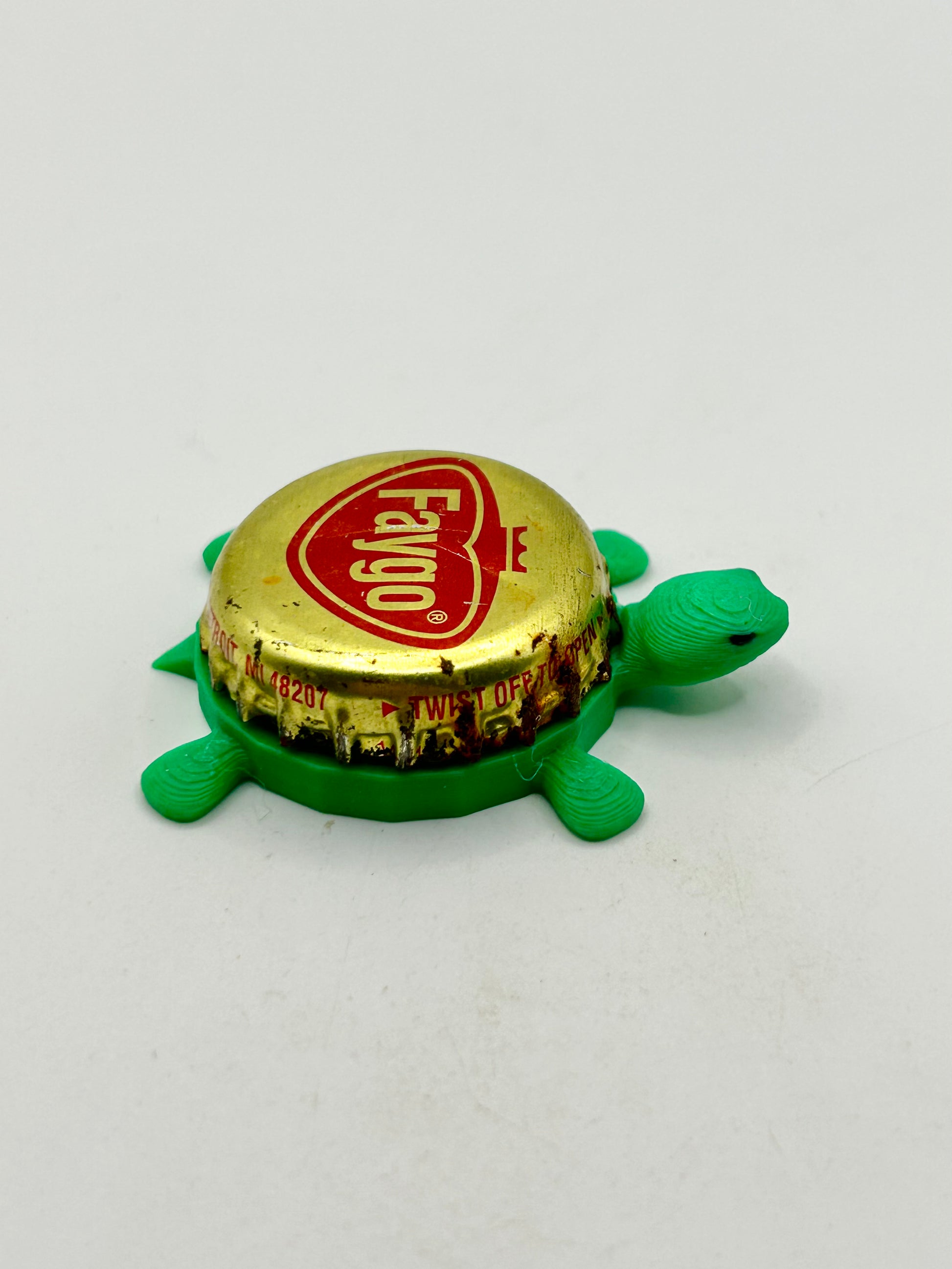 Faygo Soda - Bottle Cap Magnet Turtle Shell Shocked Art