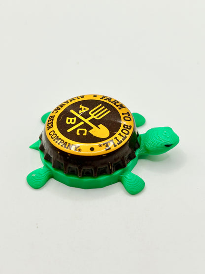 Almanac Beer Co (Farm to Bottle) - Bottle Cap Magnet Turtle Shell Shocked Art