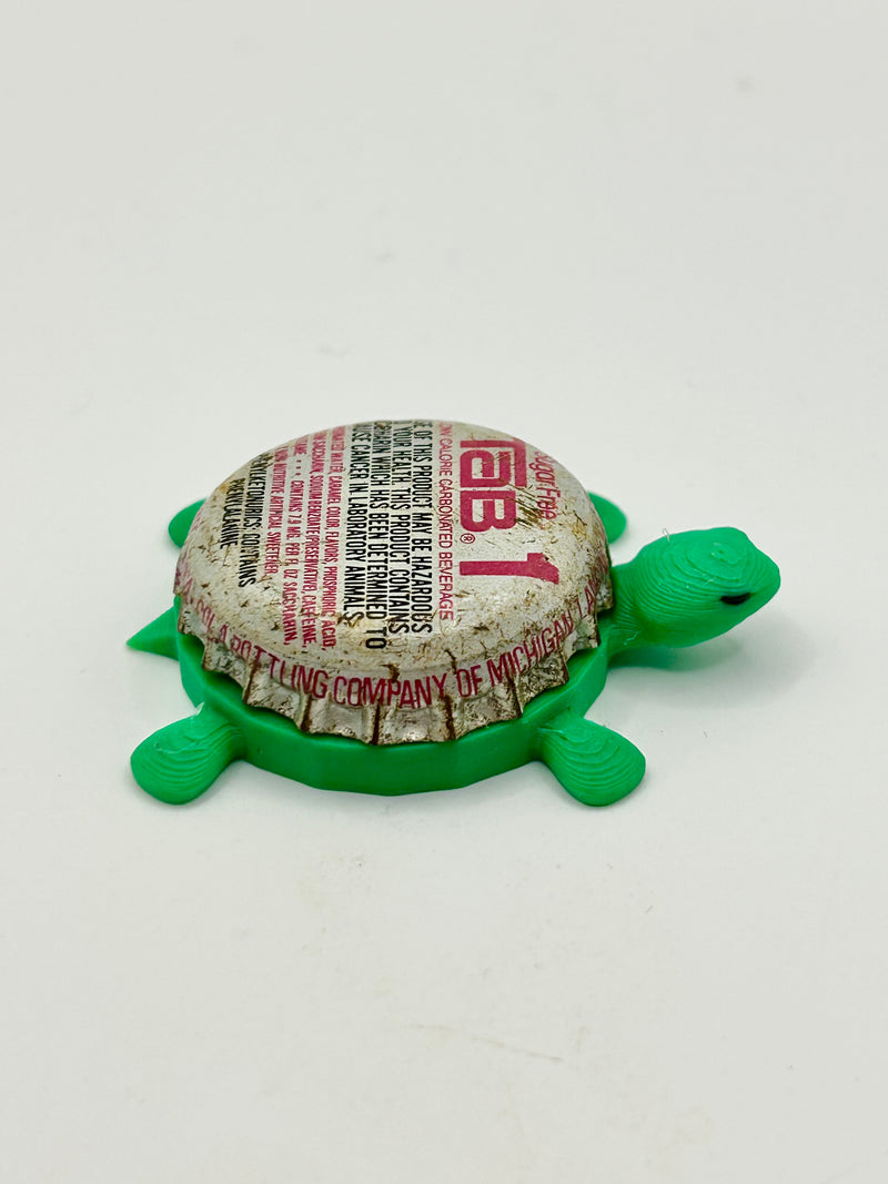 Tab 1 (Sugar Free) - Bottle Cap Magnet Turtle Shell Shocked Art