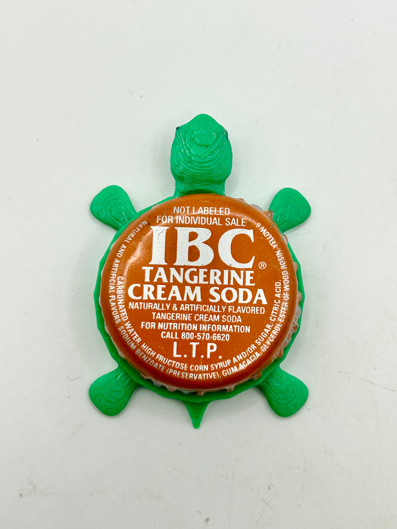 IBC Tangerine Cream Soda - Bottle Cap Magnet Turtle Shell Shocked Art