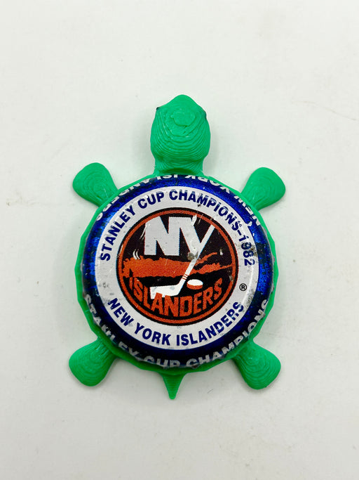 New York Islanders Stanley Cup Champions (1982) - Bottle Cap Magnet Turtle Shell Shocked Art