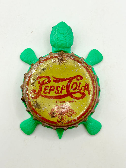 Pepsi Cola (Yellow - Vintage, Emblem) - Bottle Cap Magnet Turtle Shell Shocked Art