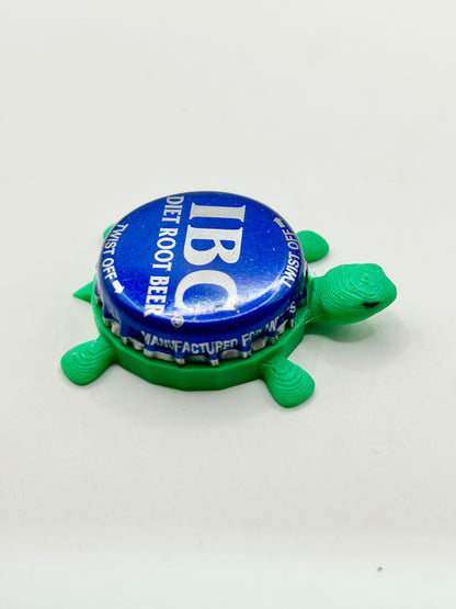 IBC Diet Root Beer - Bottle Cap Magnet Turtle Shell Shocked Art