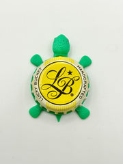 Lucky Bucket Brewing (Yellow) - Bottle Cap Magnet Turtle Shell Shocked Art