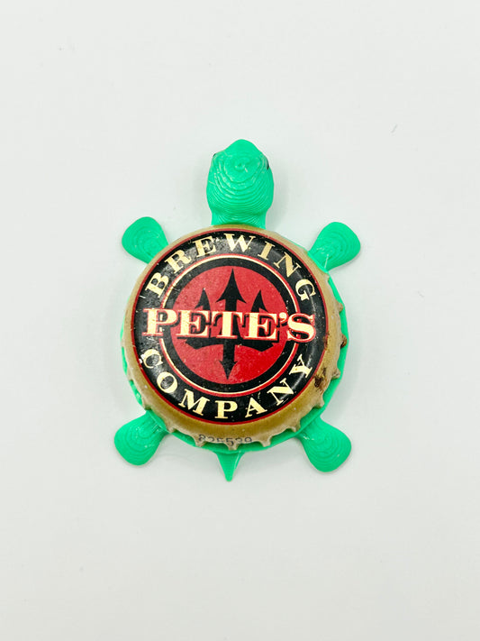 Pete's Brewing - Bottle Cap Magnet Turtle