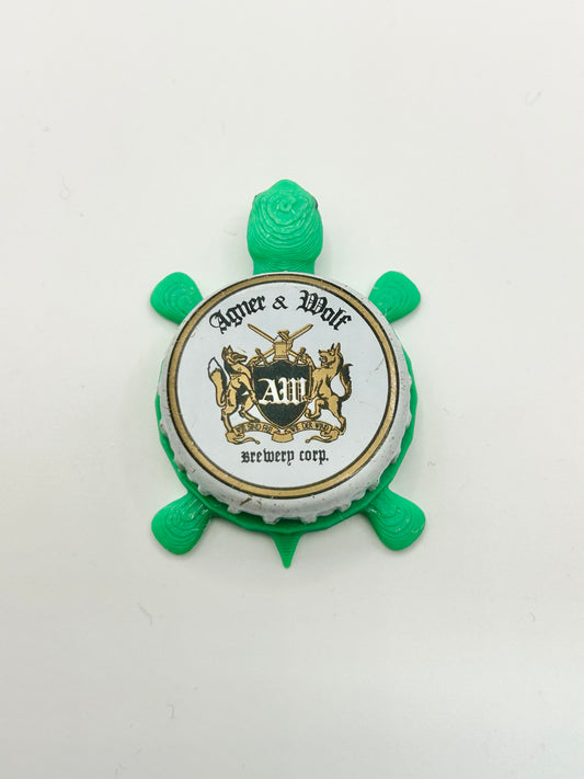 Agner & Wolf Brewing - Bottle Cap Magnet Turtle