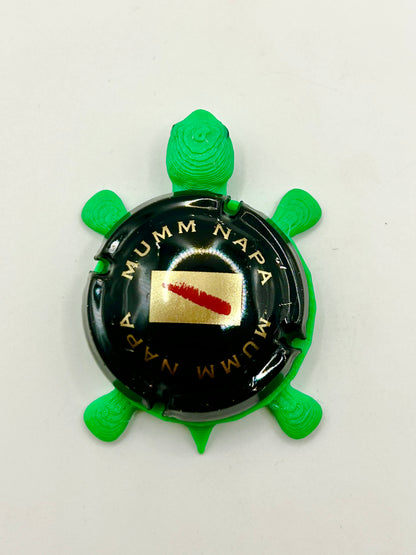 Mumm Napa Wine - Bottle Cap Magnet Turtle Shell Shocked Art
