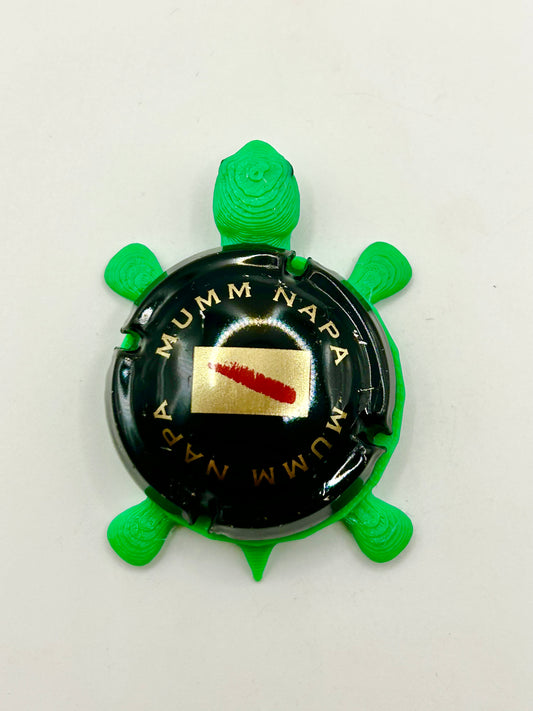 Mumm Napa Wine - Bottle Cap Magnet Turtle