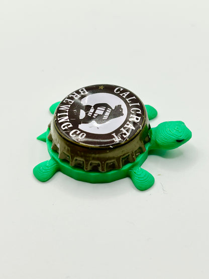 Calicraft Brewing - Bottle Cap Magnet Turtle Shell Shocked Art