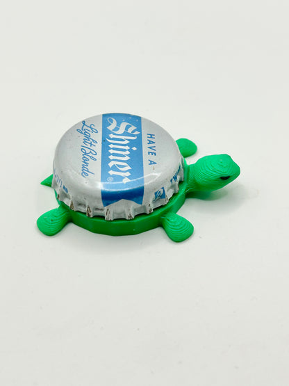 Shiner Have A Light Blonde - Bottle Cap Magnet Turtle Shell Shocked Art