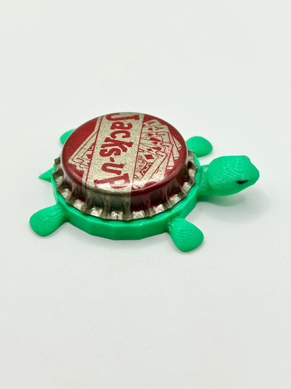Jacks Up (Vintage) - Bottle Cap Magnet Turtle Shell Shocked Art
