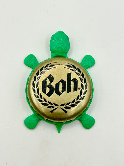 Boh (National Bohemian) - Bottle Cap Magnet Turtle Shell Shocked Art