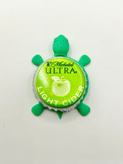 Michelob Ultra Light Cider - Bottle Cap Magnet Turtle Shell Shocked Art