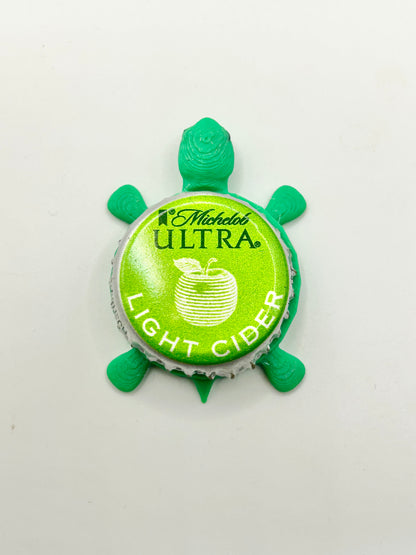 Michelob Ultra Light Cider - Bottle Cap Magnet Turtle Shell Shocked Art