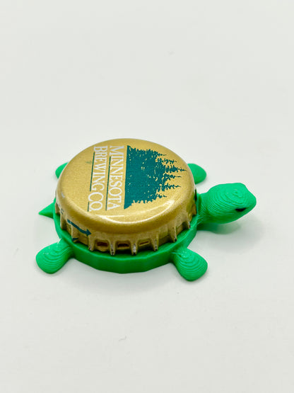 Minnesota Brewing - Bottle Cap Magnet Turtle Shell Shocked Art