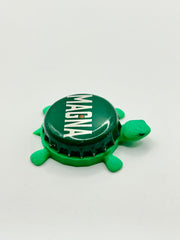 Magna Beer - Bottle Cap Magnet Turtle Shell Shocked Art