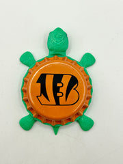 Cincinnati Bengals - Bottle Cap Magnet Turtle Shell Shocked Art