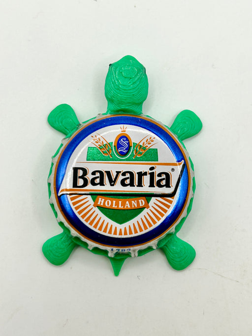 Bavaria Brewery (Holland) - Bottle Cap Magnet Turtle Shell Shocked Art