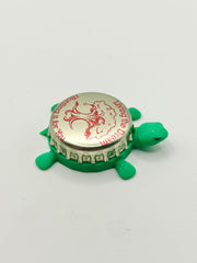 Living the Dream - Bottle Cap Magnet Turtle Shell Shocked Art