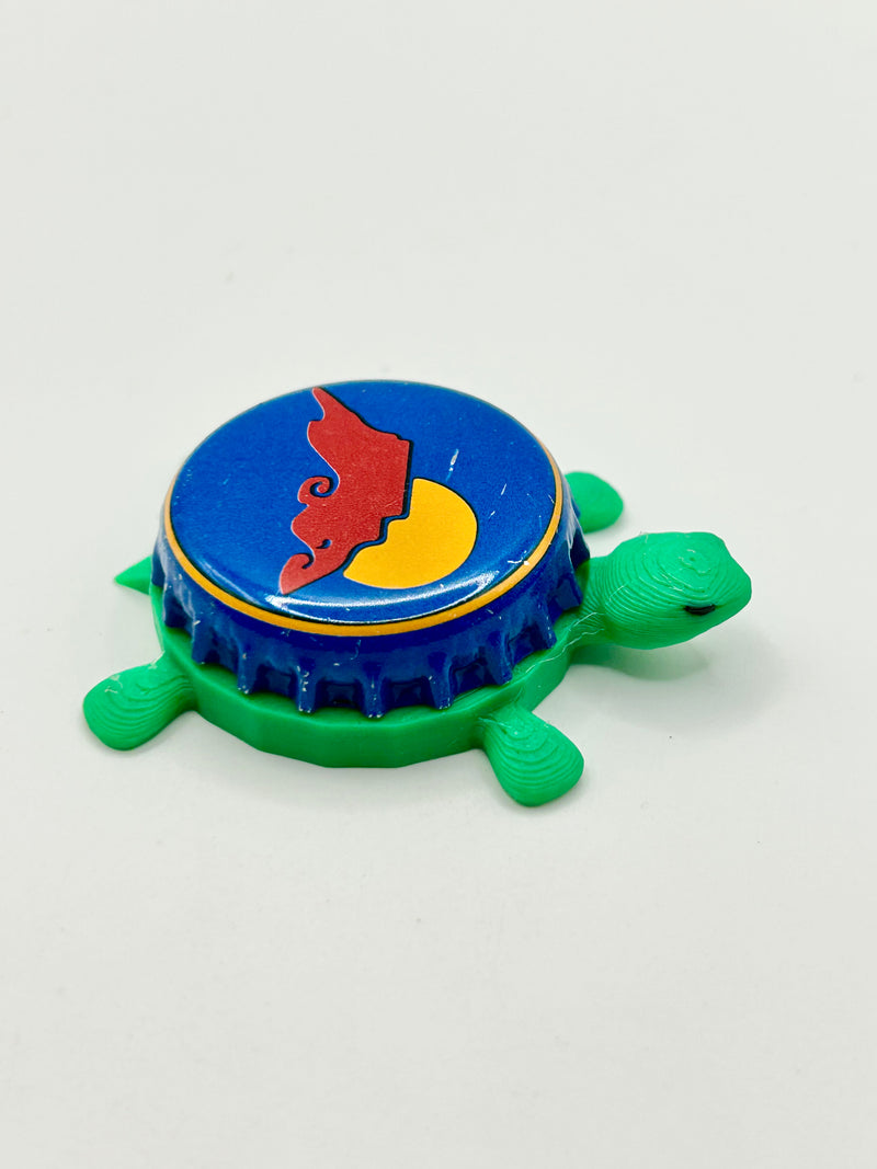 Kannah Creek Brewing - Bottle Cap Magnet Turtle Shell Shocked Art