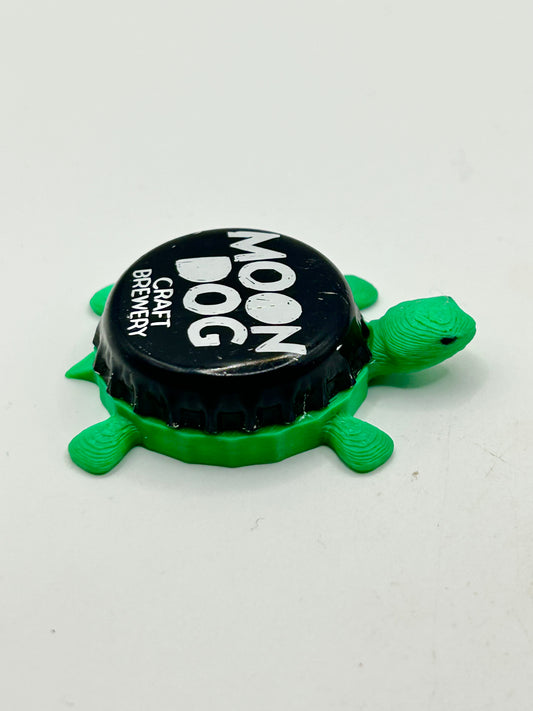 Moon Dog Craft Brewery - Bottle Cap Magnet Turtle Shell Shocked Art