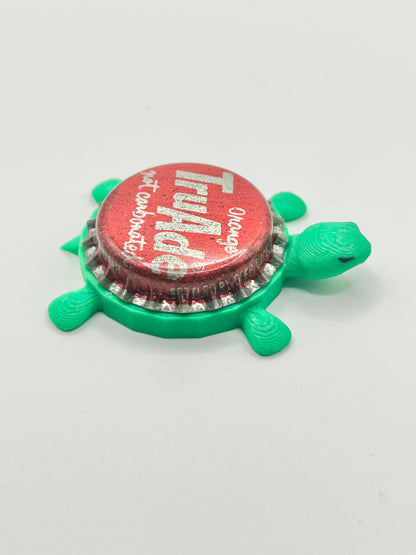 TruAde Orange - Bottle Cap Magnet Turtle Shell Shocked Art