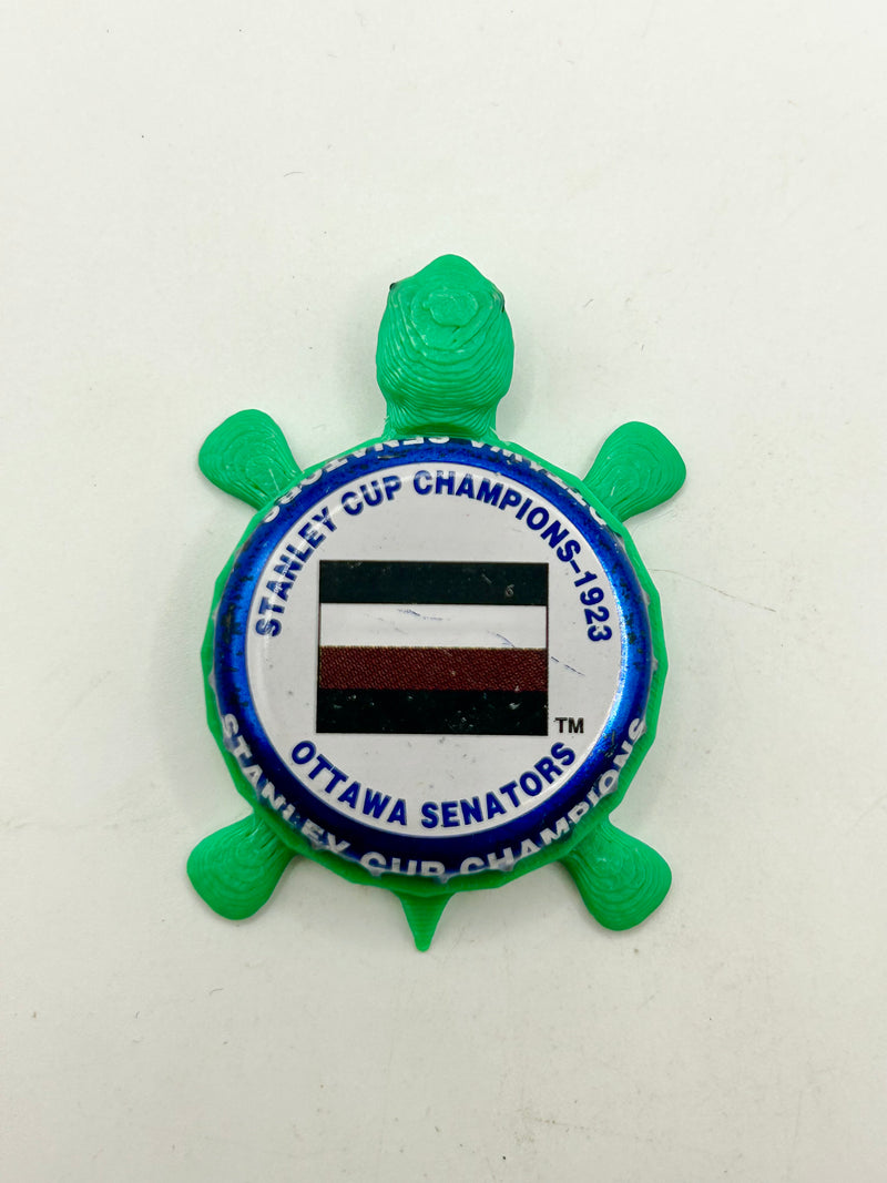 Ottawa Senators Stanley Cup Champions (1923) - Bottle Cap Magnet Turtle Shell Shocked Art