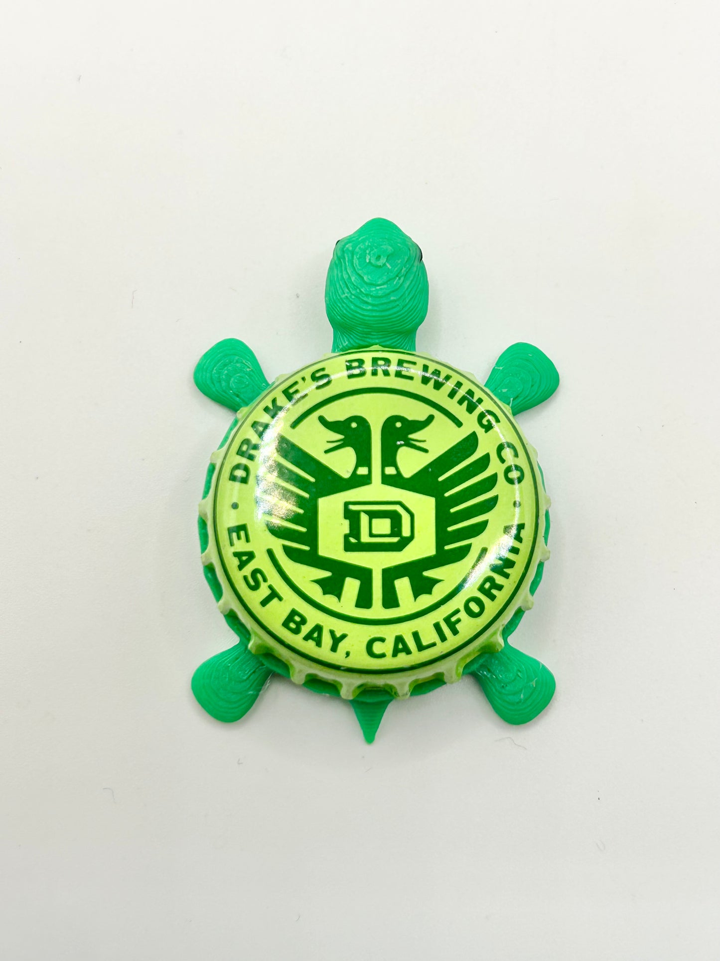 Drake’s Brewing (Green) - Bottle Cap Magnet Turtle