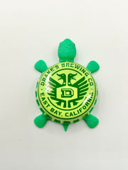 Drake’s Brewing (Green) - Bottle Cap Magnet Turtle Shell Shocked Art