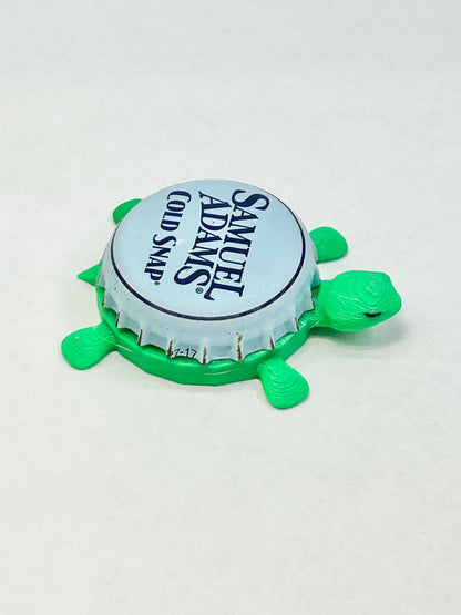 Sam Adams Cold Snap - Bottle Cap Magnet Turtle Shell Shocked Art